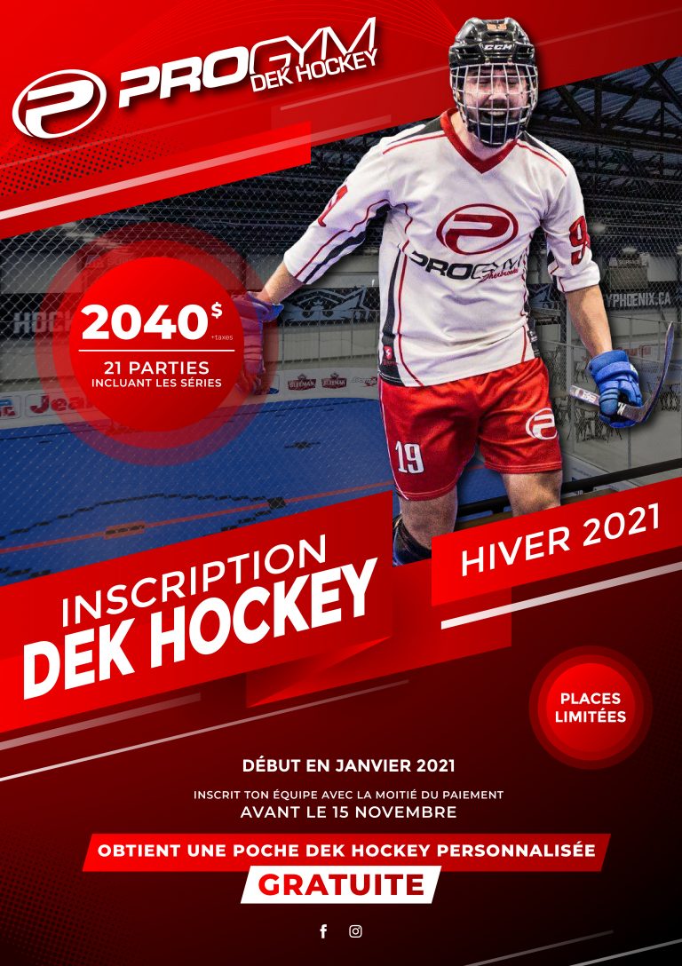 ProGymDekHockey InscriptionHiver2021 Affiche